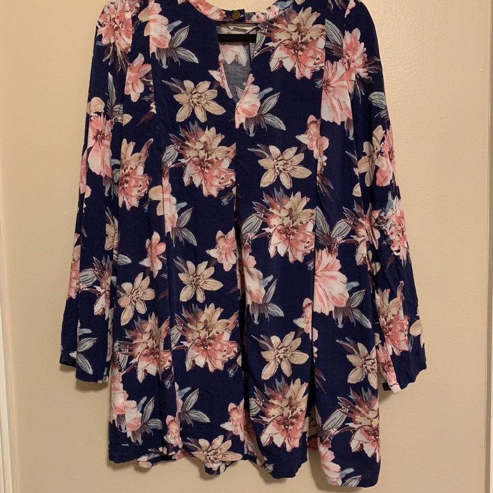 Blu pepper floral flowy tunic top